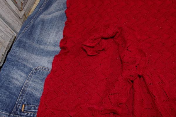 Dreiecktuch Susi granat von invero merino